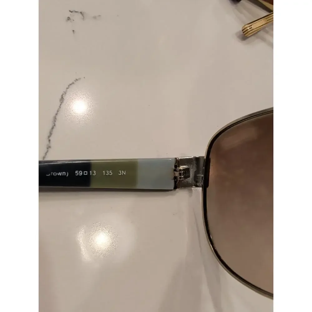 Coach Kristina HC7003 Gold/Brown Pilot Sunglasses, 59-13-135, Authentic
